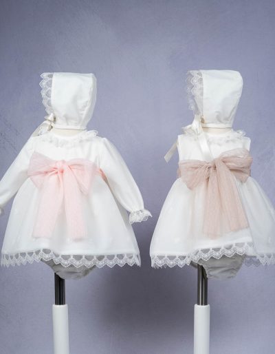 Jesusito tul bordado con capota - Ref. 91387