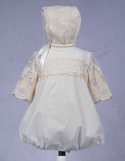 Pelele tul bordado con capota - Ref. B3931